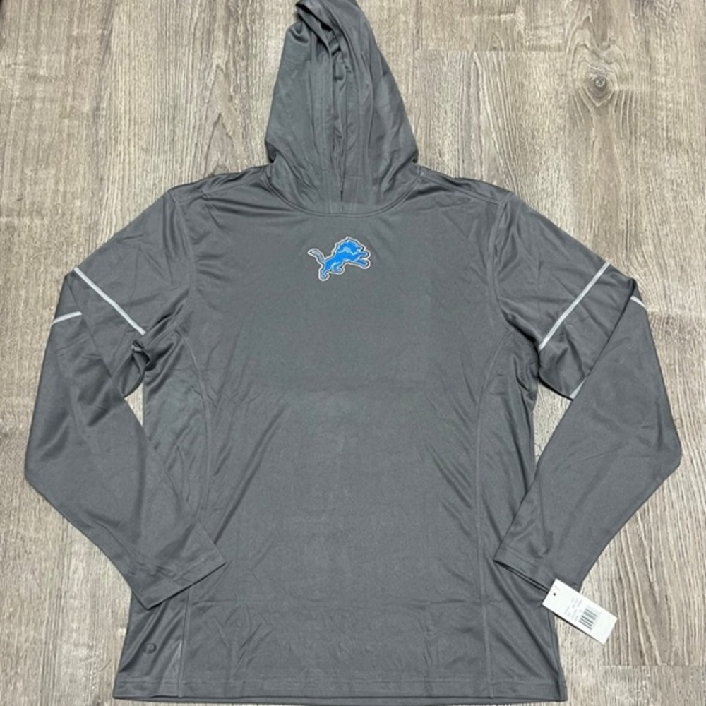 Detroit Lions unisex Gray Hooded shirt